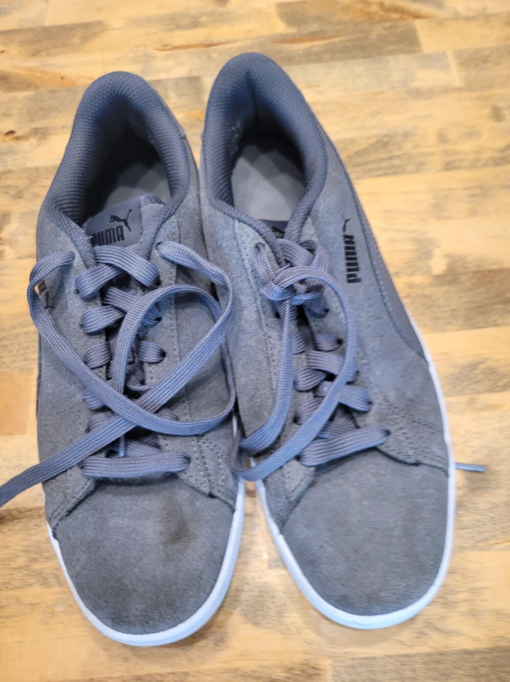 Puma Men's Slate Gray Suede Low-Top Sneakers